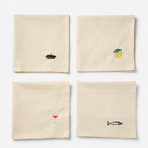 Midnatt Organic Cotton Napkin 4 pcs Déjeuner