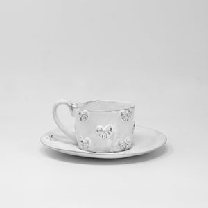 NŒUD-NŒUD CUP WITH HANDLE & MARIE-ANTOINETTE KNOT SAUCER SET