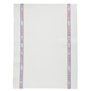 FRENCH COTTON TEA TOWEL BON APPETIT BY CHARVET EDITIONS