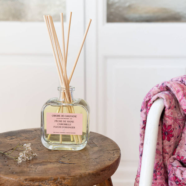 Reed Diffuser Peach-Camomile-Orange Flower by Cirerie de Gascogne