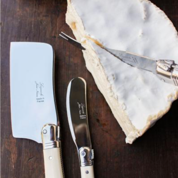 LAGUIOLE MINI CHEESE SET IVORY (CUTTER, SPREADER, FORK TIPPED KNIFE)