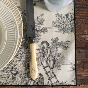 THE MORE THE HAPPIER presents TOILE DE JOUY ANTISTAIN COTTON PLACEMATS by Borgo Delle Tovaglie