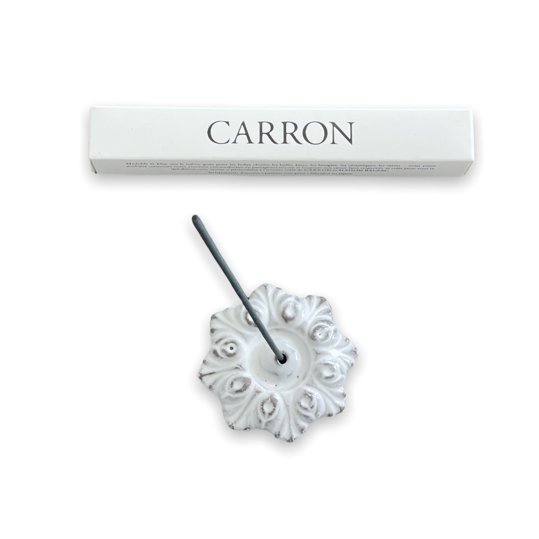 Carron Paris rose incense with Pivoine incense holder set. An elegant and fragrant perfect gift for your loved one. 